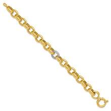 Load image into Gallery viewer, Two-tone Diamond Cable Bracelet