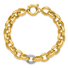 Load image into Gallery viewer, Two-tone Diamond Cable Bracelet