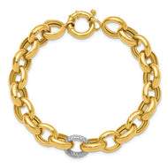 Two-tone Diamond Cable Bracelet