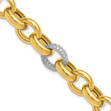 Load image into Gallery viewer, Two-tone Diamond Cable Bracelet