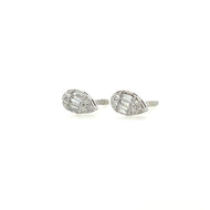 Pear Shape Cluster Diamond Earrings