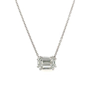 Emerald Illusion Solitaire Necklace