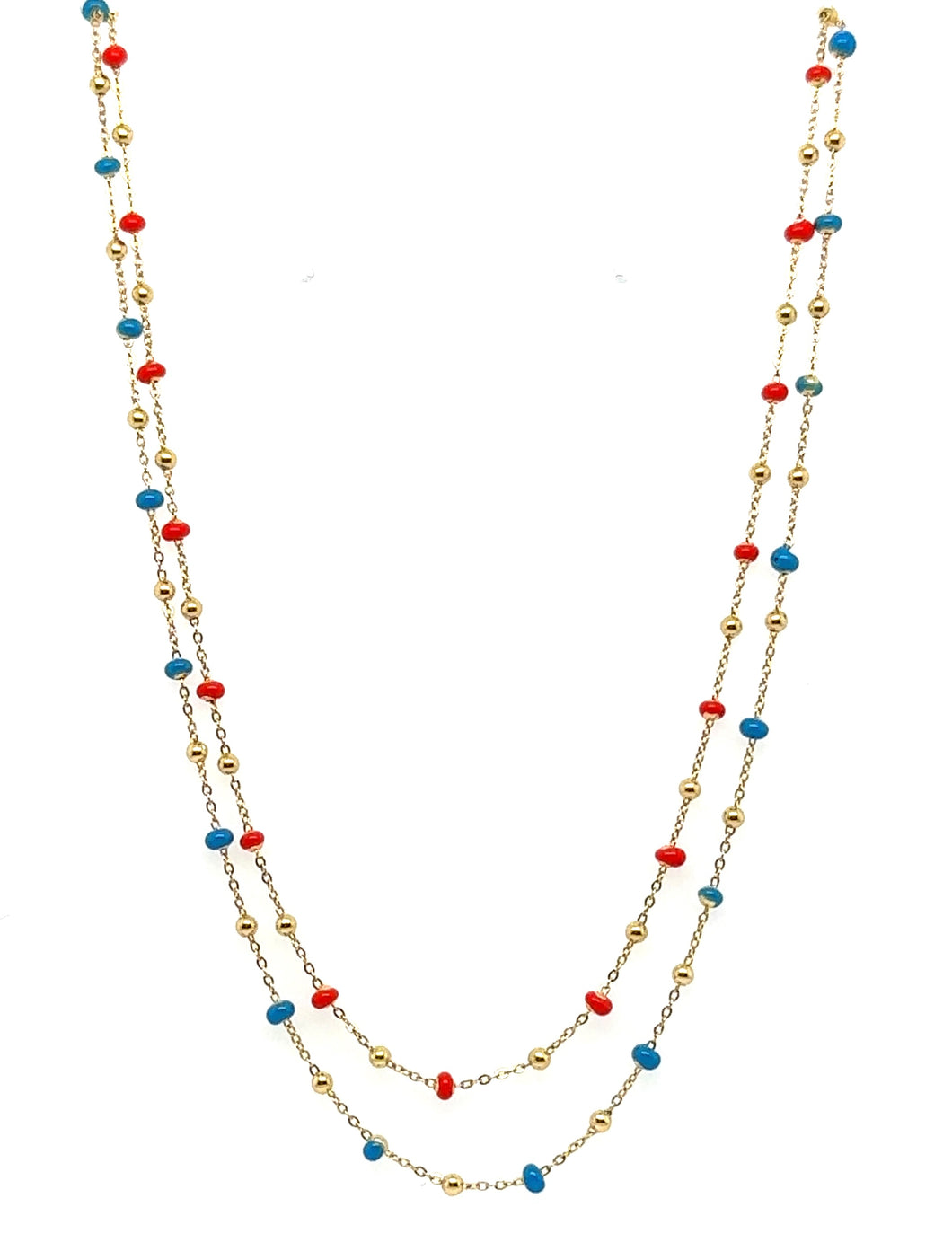 Enamel Beaded Necklace