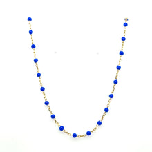 Load image into Gallery viewer, Blue Enamel Beaded Necklace