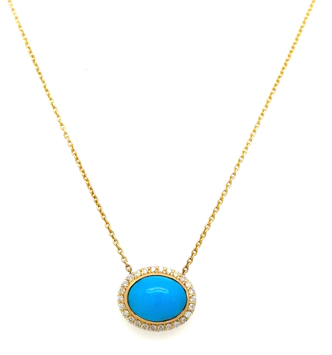 Turquoise Medallion Necklace