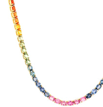 Load image into Gallery viewer, Rainbow Tennis Necklace