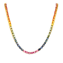 Load image into Gallery viewer, Rainbow Tennis Necklace