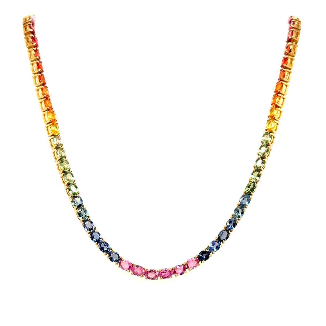 Rainbow Tennis Necklace