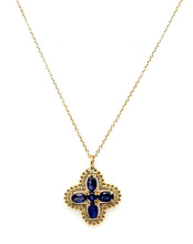 Load image into Gallery viewer, Sapphire Medallion Necklace