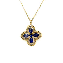 Load image into Gallery viewer, Sapphire Medallion Necklace