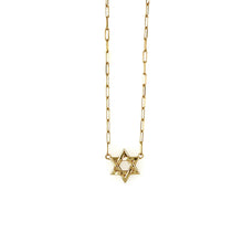 Load image into Gallery viewer, Paperclip Star of David Necklace