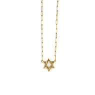 Paperclip Star of David Necklace