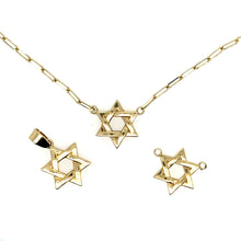 Load image into Gallery viewer, Paperclip Star of David Necklace