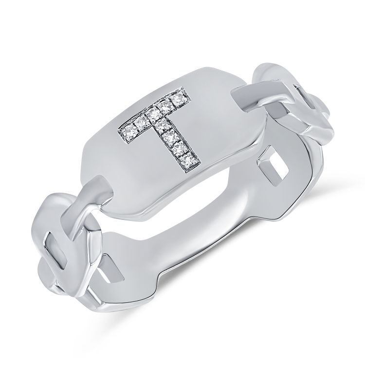 Initials & Words Chain Ring