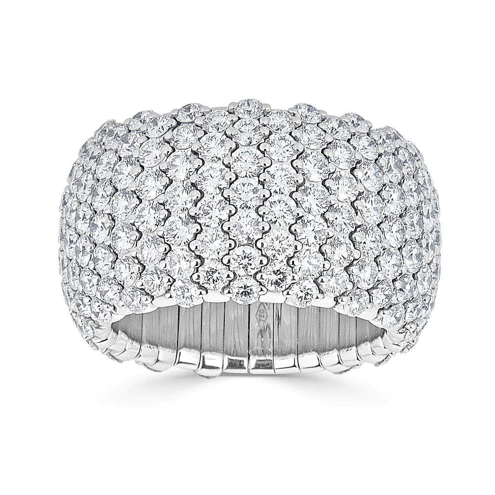 Diamond Domed Wide Stretch Ring