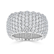 Diamond Domed Wide Stretch Ring