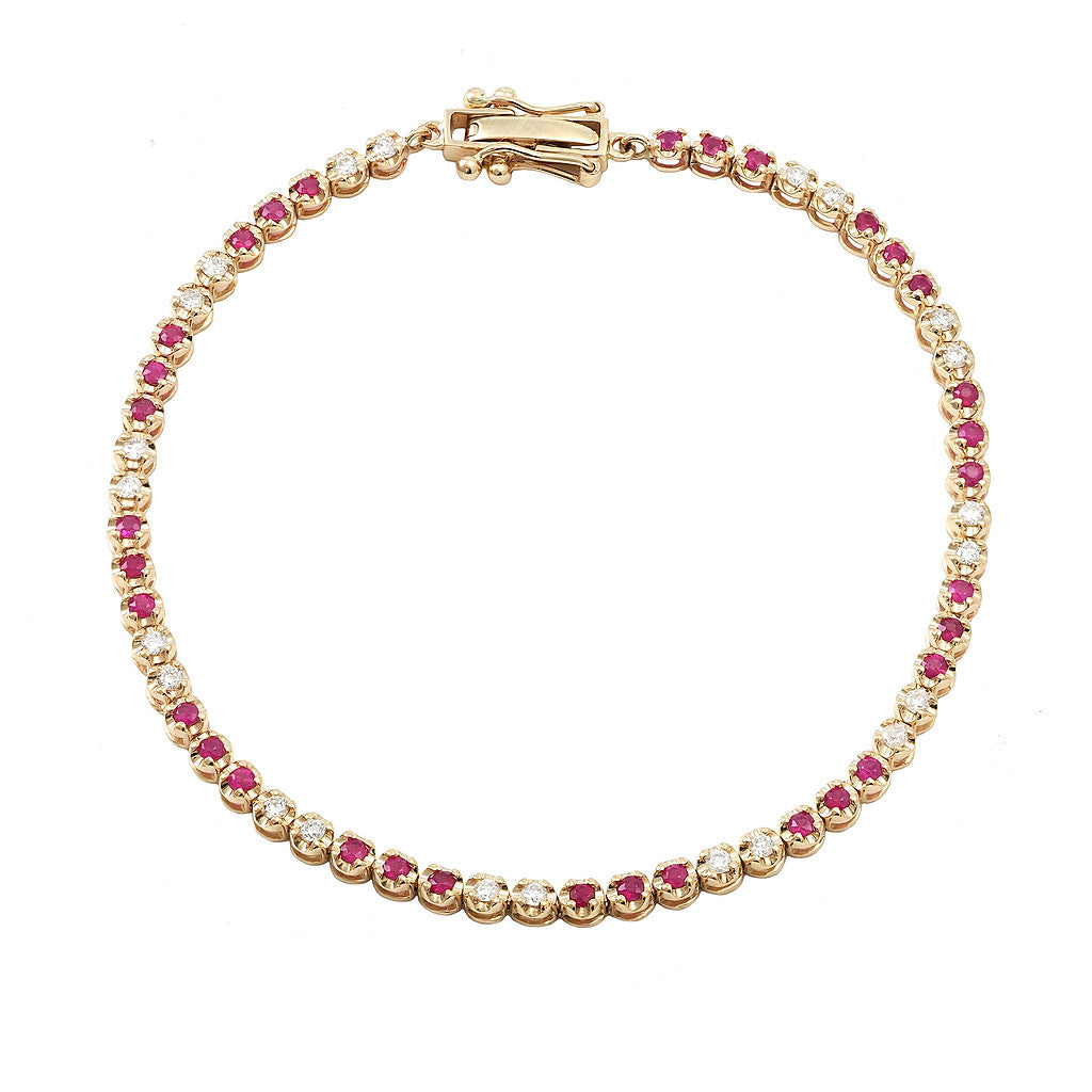 Ruby And Diamond Bracelet