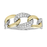 Two-tone Chain Link Ring