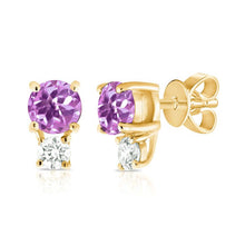 Load image into Gallery viewer, Amethyst Classic Stud