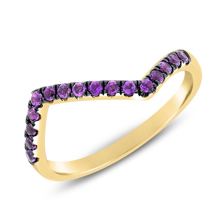 Color and Rainbow Amethyst Ring