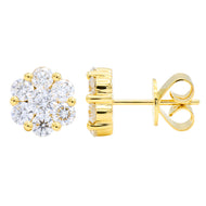 Flower-shaped Diamond Studs