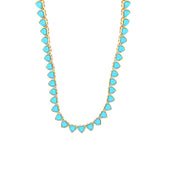 Turquoise Heart Bezel Neklace