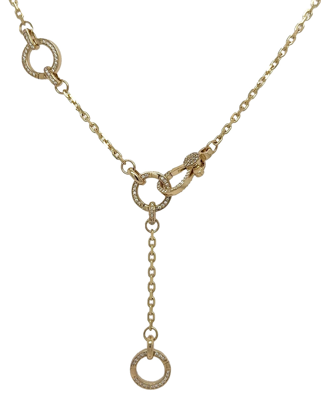 Multi Charm Clasp Necklace