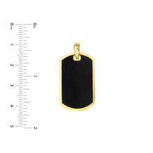 Load image into Gallery viewer, Fancy Black Enamel Dog Tag with Border Pendant