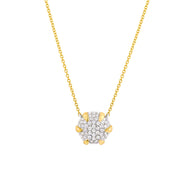 Diamond Pave Round Necklace