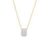 Diamond Pave Rectangle Necklace