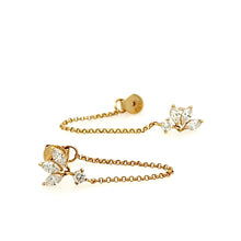 Load image into Gallery viewer, Lotus Marquise Chain Earrings