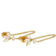 Lotus Marquise Chain Earrings