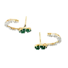 Load image into Gallery viewer, Important Emerald Flower Earrings