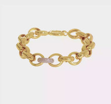 Load image into Gallery viewer, Two-tone Diamond Cable Bracelet