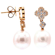 18K Rose Gold Freshwater Pearl Earrings 66RD