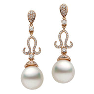 18K Rose Gold Freshwater Pearl Earrings 120RD