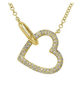 Open Heart Drop Necklace