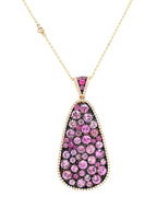 Pink Sapphire Diamond Necklace