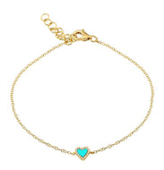 Turquoise Heart Bracelet