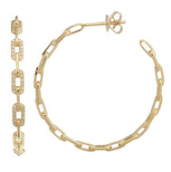 Link Diamond Hoops