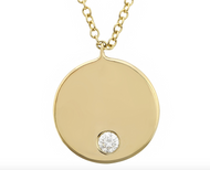 Disc Pendant with Diamond