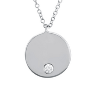 Disc Pendant with Diamond