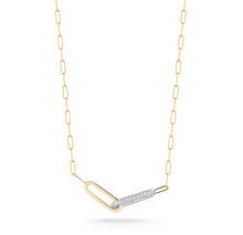 Load image into Gallery viewer, Two Link Two Tone Paperclip Necklace